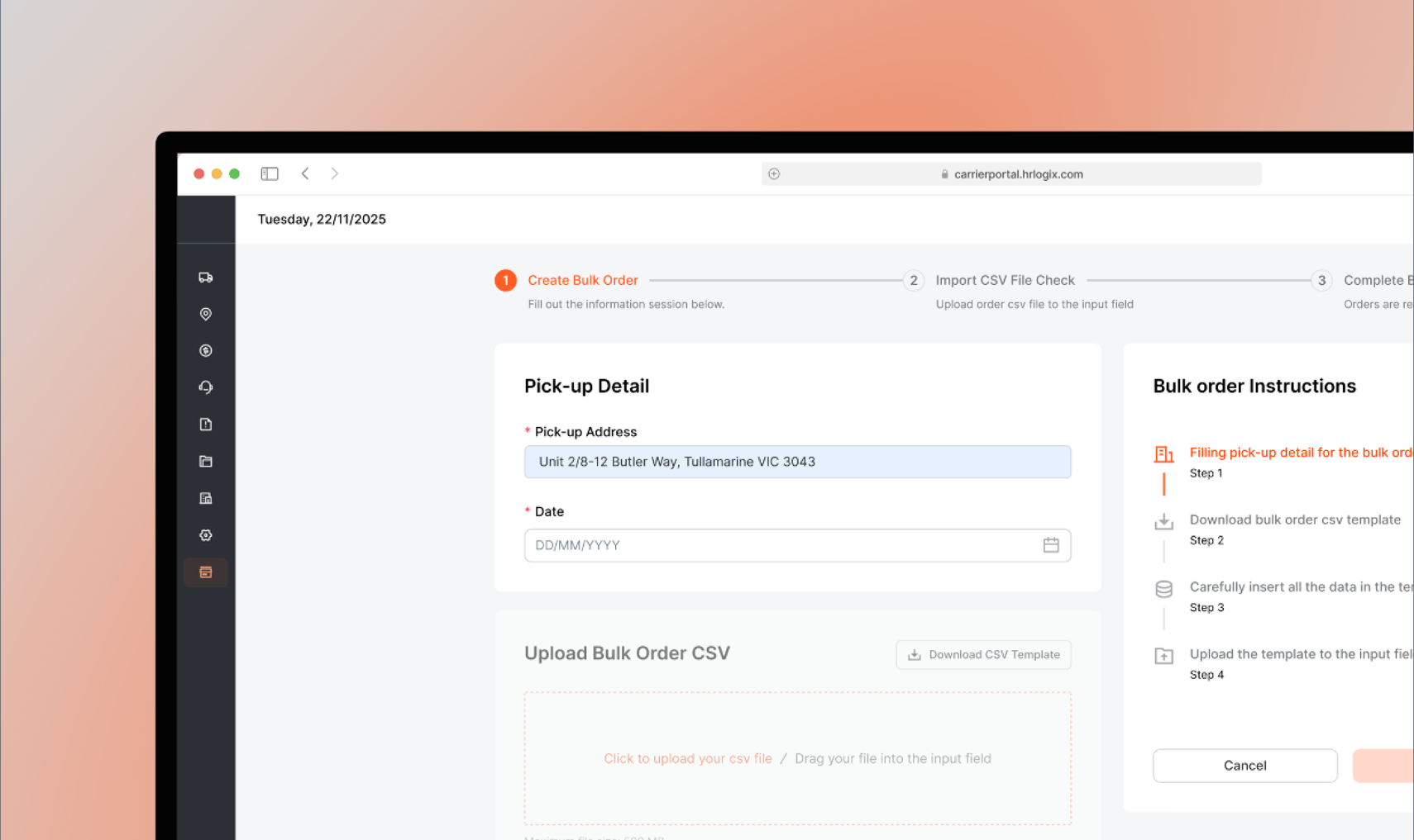 Freight collection and transit interface